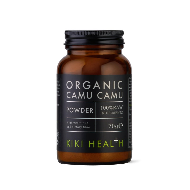 KIKI Health Premium 100% Raw Organic Camu Camu Powder | Sustainably Sourced Superfood | 344% Vitamin C in 1 TSP | Boost Collagen, Gluten-Free & Vegan | Certified Organic by Soil Association